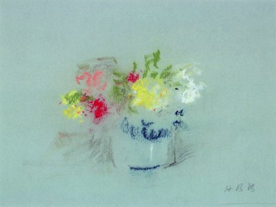 Flowers in a Blue and White Jar by Hercules Brabazon Brabazon